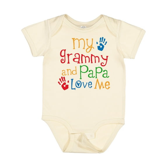 Inktastic Grammy and Papa Love Me Boys or Girls Baby Bodysuit