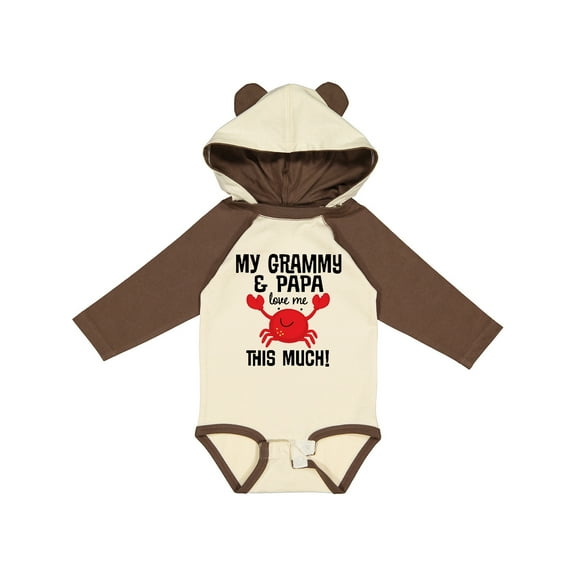 Inktastic Grammy and Papa Love Me Boys or Girls Long Sleeve Baby Bodysuit