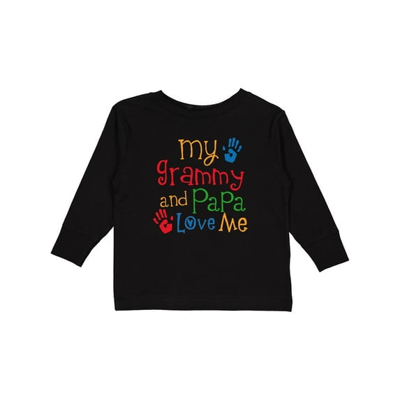 Inktastic Grammy and Papa Love Me Boys or Girls Long Sleeve Toddler T-Shirt