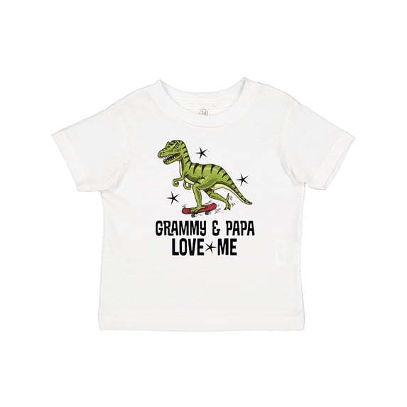 Inktastic Grammy and Papa Love Me Dinosaur Grandson Boys Baby T-Shirt