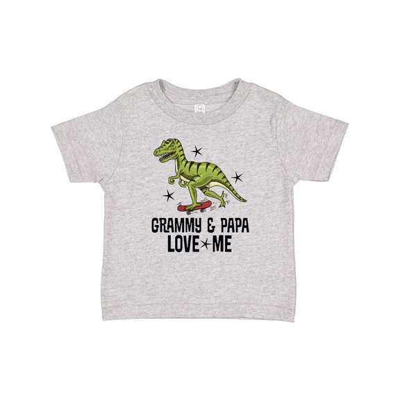 Inktastic Grammy and Papa Love Me Dinosaur Grandson Boys Baby T-Shirt