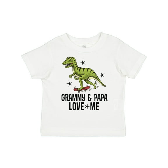 Inktastic Grammy and Papa Love Me Dinosaur Grandson Boys Toddler T-Shirt