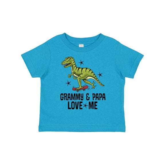 Inktastic Grammy and Papa Love Me Dinosaur Grandson Boys Toddler T-Shirt