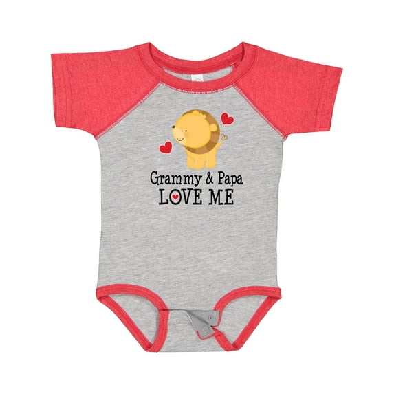 Inktastic Grammy and Papa Love Me Gift Boys Baby Bodysuit
