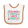 thumbnail image 1 of Inktastic Grammy and Papa Love Me Girls Baby Bib, 1 of 4