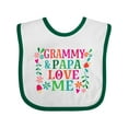 thumbnail image 1 of Inktastic Grammy and Papa Love Me Girls Baby Bib, 1 of 4