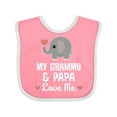 thumbnail image 1 of Inktastic Grammy and Papa Love Me Grandchild Boys or Girls Baby Bib, 1 of 4