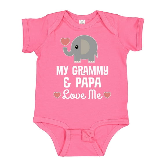 Inktastic Grammy and Papa Love Me Grandchild Boys or Girls Baby Bodysuit