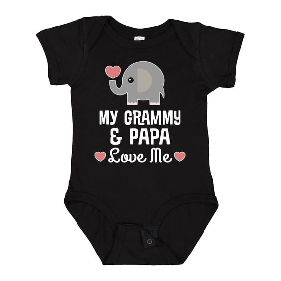Inktastic Grammy and Papa Love Me Grandchild Boys or Girls Baby Bodysuit