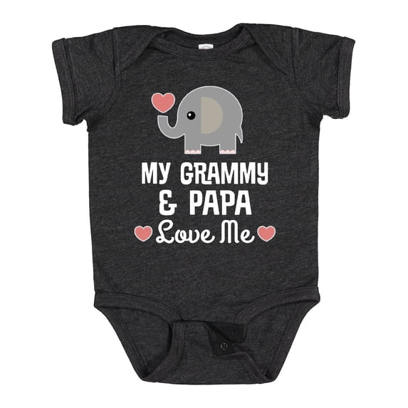 Inktastic Grammy and Papa Love Me Grandchild Boys or Girls Baby Bodysuit