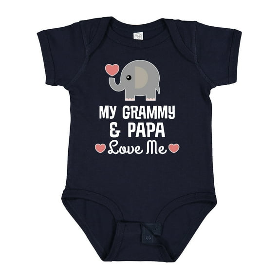 Inktastic Grammy and Papa Love Me Grandchild Boys or Girls Baby Bodysuit