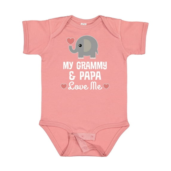 Inktastic Grammy and Papa Love Me Grandchild Boys or Girls Baby Bodysuit