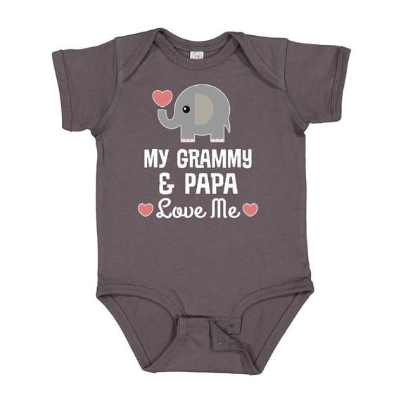 Inktastic Grammy and Papa Love Me Grandchild Boys or Girls Baby Bodysuit