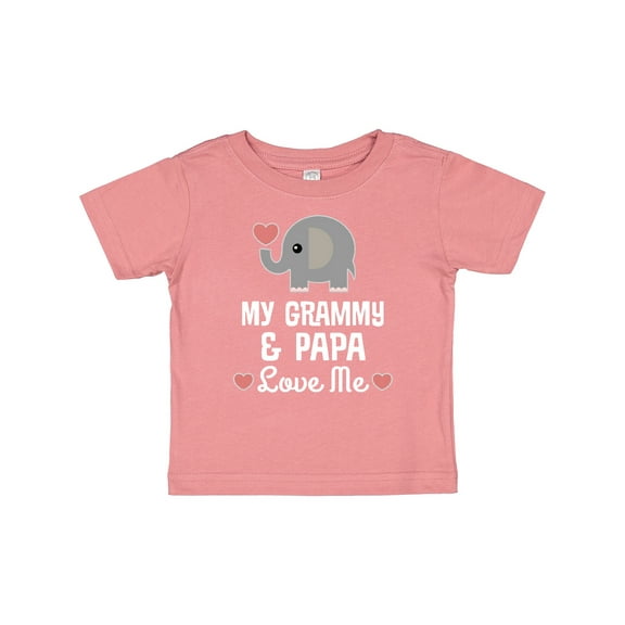 Inktastic Grammy and Papa Love Me Grandchild Boys or Girls Baby T-Shirt