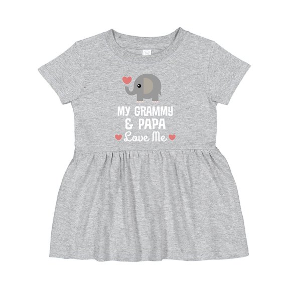 Inktastic Grammy and Papa Love Me Grandchild Girls Baby Dress