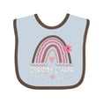 thumbnail image 1 of Inktastic Grammy and Papa Love Me Rainbow Girls Baby Bib, 1 of 4