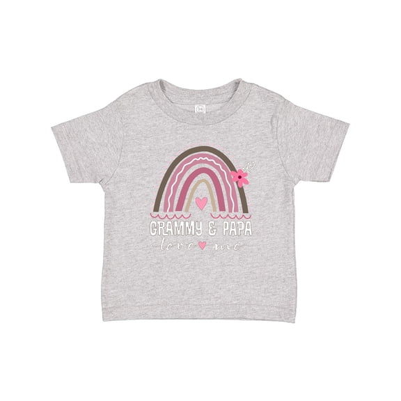 Inktastic Grammy and Papa Love Me Rainbow Girls Baby T-Shirt