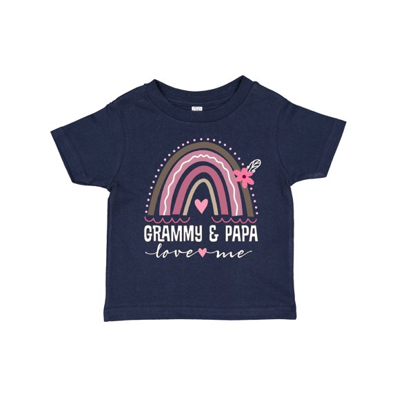 Inktastic Grammy and Papa Love Me Rainbow Girls Toddler T-Shirt