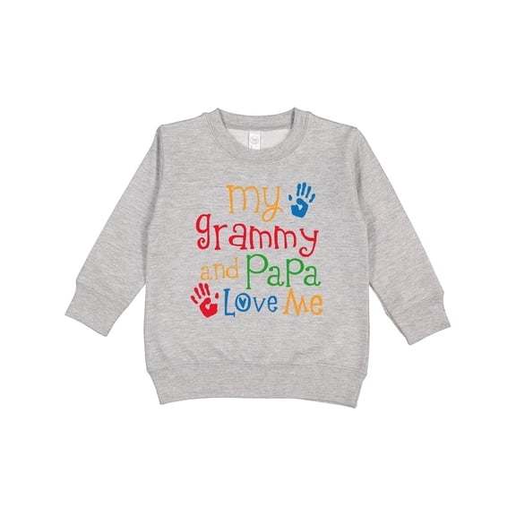 Inktastic Grammy and Papa Love Me Toddler Sweatshirt