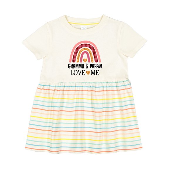 Inktastic Grammy and Papaw Love Me Girls Granddaughter Girls Baby Dress