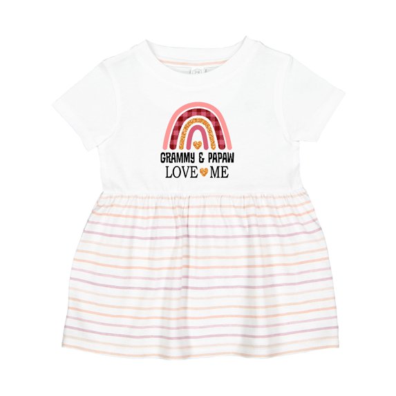 Inktastic Grammy and Papaw Love Me Girls Granddaughter Girls Baby Dress