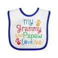thumbnail image 1 of Inktastic Grammy and Papaw Love Me Grandchild Boys or Girls Baby Bib, 1 of 4