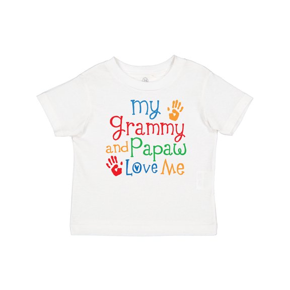 Inktastic Grammy and Papaw Love Me Grandchild Boys or Girls Baby T-Shirt