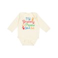 thumbnail image 1 of Inktastic Grammy and Papaw Love Me Grandchild Boys or Girls Long Sleeve Baby Bodysuit, 1 of 5