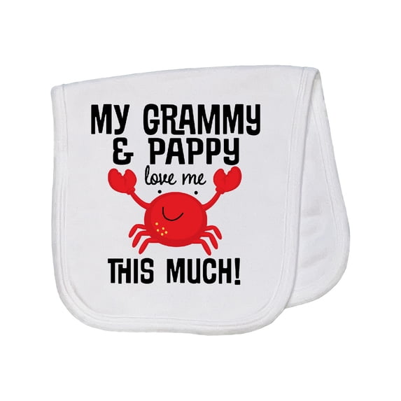 Inktastic Grammy and Pappy Love Me Baby Burp Cloth
