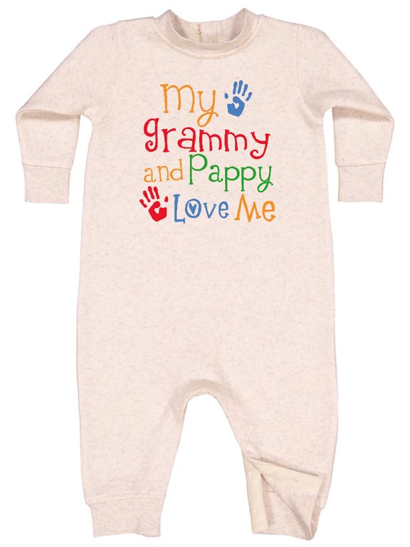 Grammy and Pappy Love Me Baby Fleece Romper
