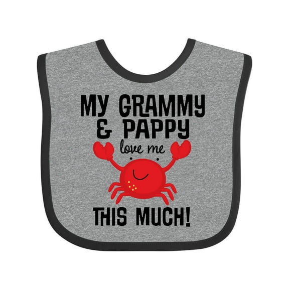 Inktastic Grammy and Pappy Love Me Boys or Girls Baby Bib