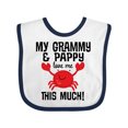 thumbnail image 1 of Inktastic Grammy and Pappy Love Me Boys or Girls Baby Bib, 1 of 4