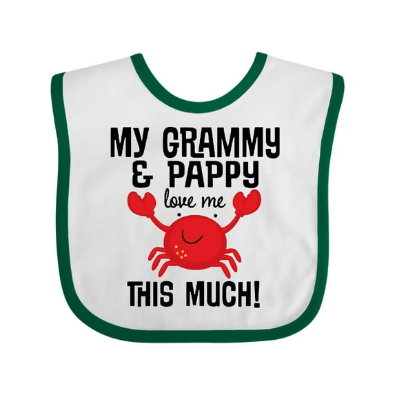 Inktastic Grammy and Pappy Love Me Boys or Girls Baby Bib