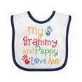 thumbnail image 1 of Inktastic Grammy and Pappy Love Me Boys or Girls Baby Bib, 1 of 4