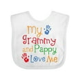 thumbnail image 1 of Inktastic Grammy and Pappy Love Me Boys or Girls Baby Bib, 1 of 4