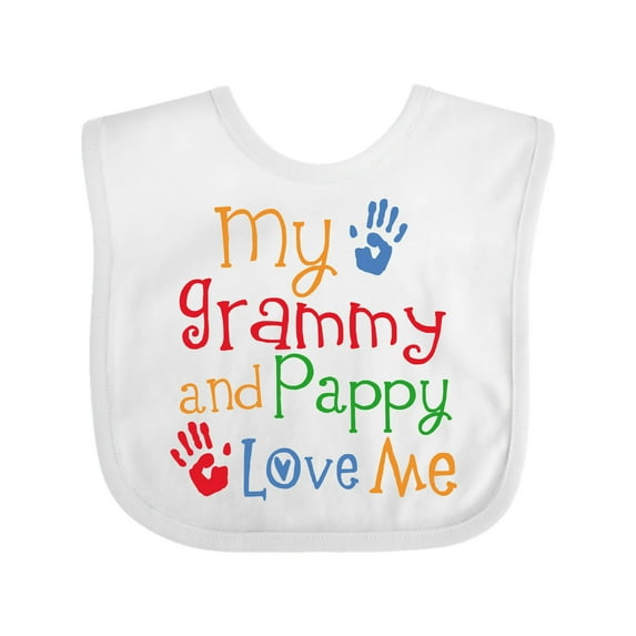 Inktastic Grammy and Pappy Love Me Boys or Girls Baby Bib