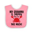 thumbnail image 1 of Inktastic Grammy and Pappy Love Me Boys or Girls Baby Bib, 1 of 4