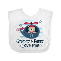 Inktastic Grammy and Pappy Love Me Boys or Girls Baby Bib