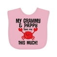 thumbnail image 1 of Inktastic Grammy and Pappy Love Me Boys or Girls Baby Bib, 1 of 4