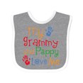 thumbnail image 1 of Inktastic Grammy and Pappy Love Me Boys or Girls Baby Bib, 1 of 4