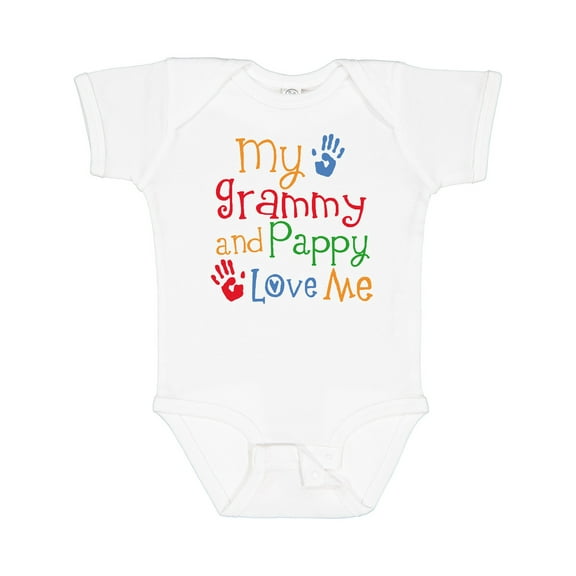 Inktastic Grammy and Pappy Love Me Boys or Girls Baby Bodysuit