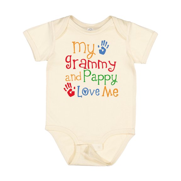 Inktastic Grammy and Pappy Love Me Boys or Girls Baby Bodysuit