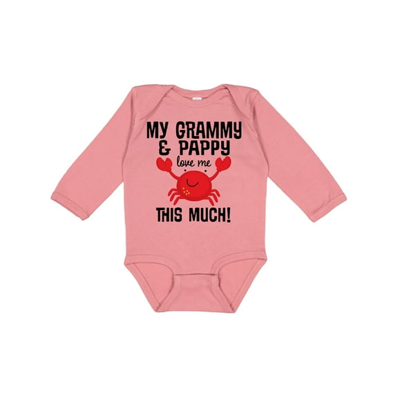 Inktastic Grammy and Pappy Love Me Boys or Girls Long Sleeve Baby Bodysuit