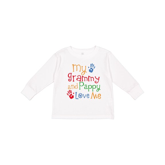 Inktastic Grammy and Pappy Love Me Boys or Girls Long Sleeve Toddler T-Shirt