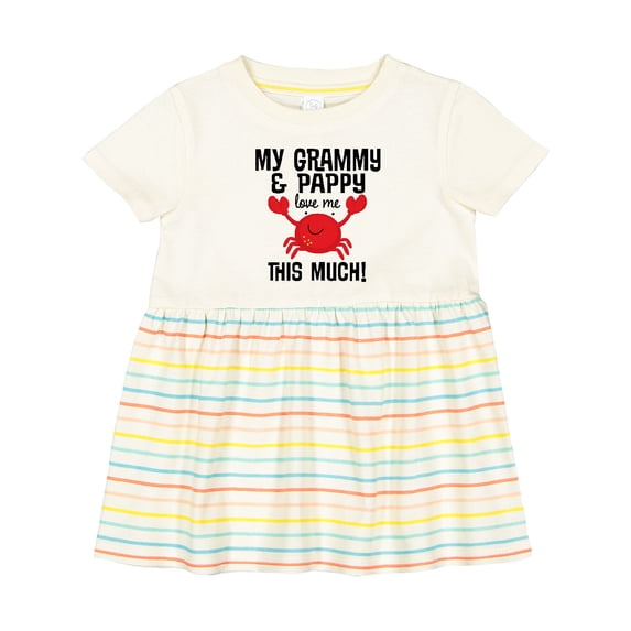 Inktastic Grammy and Pappy Love Me Girls Baby Dress