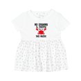 thumbnail image 1 of Inktastic Grammy and Pappy Love Me Girls Baby Dress, 1 of 5