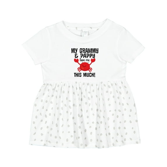 Inktastic Grammy and Pappy Love Me Girls Baby Dress