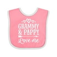 thumbnail image 1 of Inktastic Grammy and Pappy Love Me Girls Granddaughter Girls Baby Bib, 1 of 4