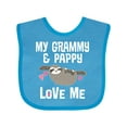 thumbnail image 1 of Inktastic Grammy and Pappy Love Me Sloth Boys or Girls Baby Bib, 1 of 4
