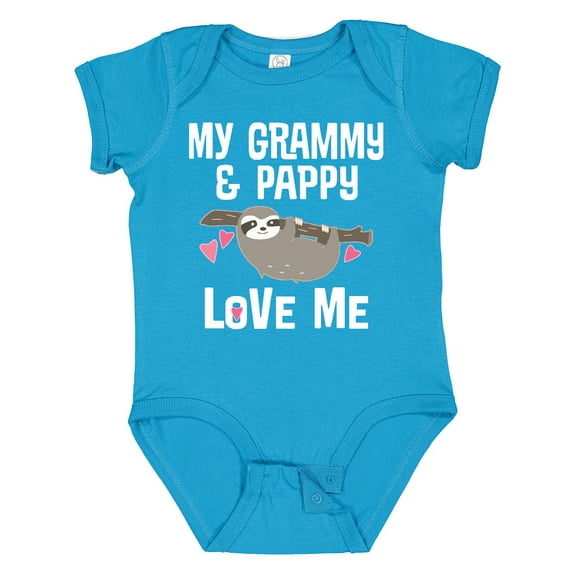 Inktastic Grammy and Pappy Love Me Sloth Boys or Girls Baby Bodysuit